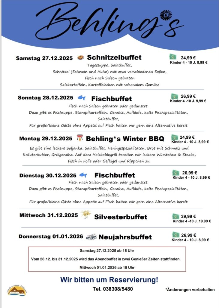 Wochenplan Wochenplan vom 27.12.2025 bis 01.01.2026