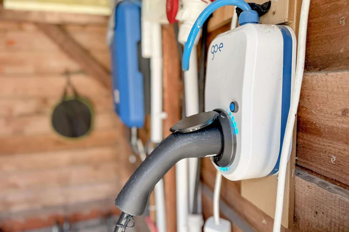 E-Ladestation für Gäste bei Rohrhus Rügen in Middelhagen