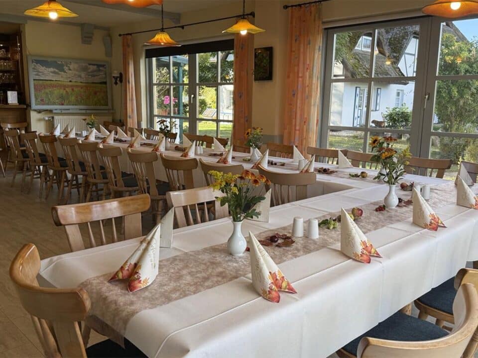 Festsaal für Feiern bei Behling's auf Rügen in Middelhagen