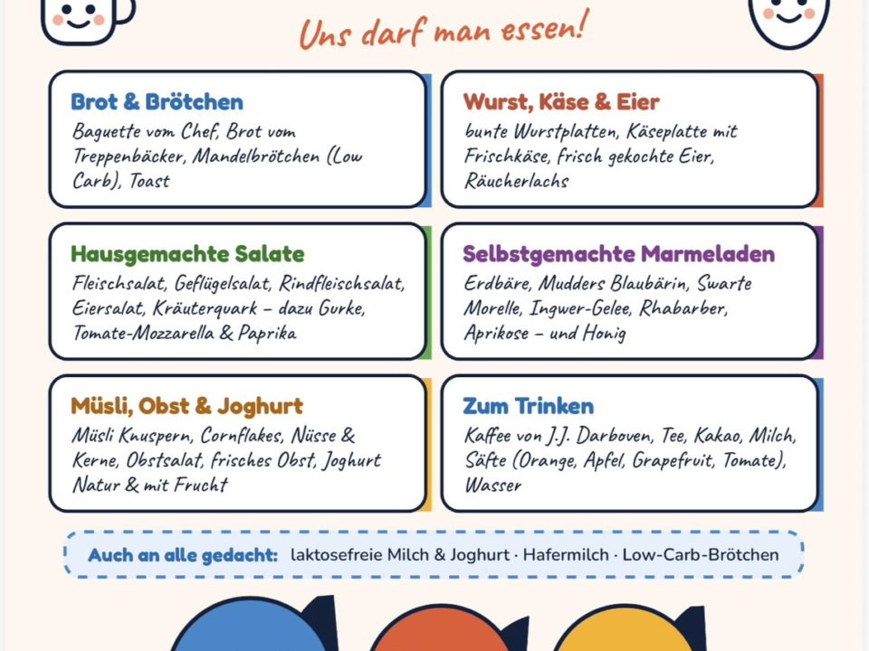 Frühstücksbuffet auf Rügen bei Behling's in Middelhagen